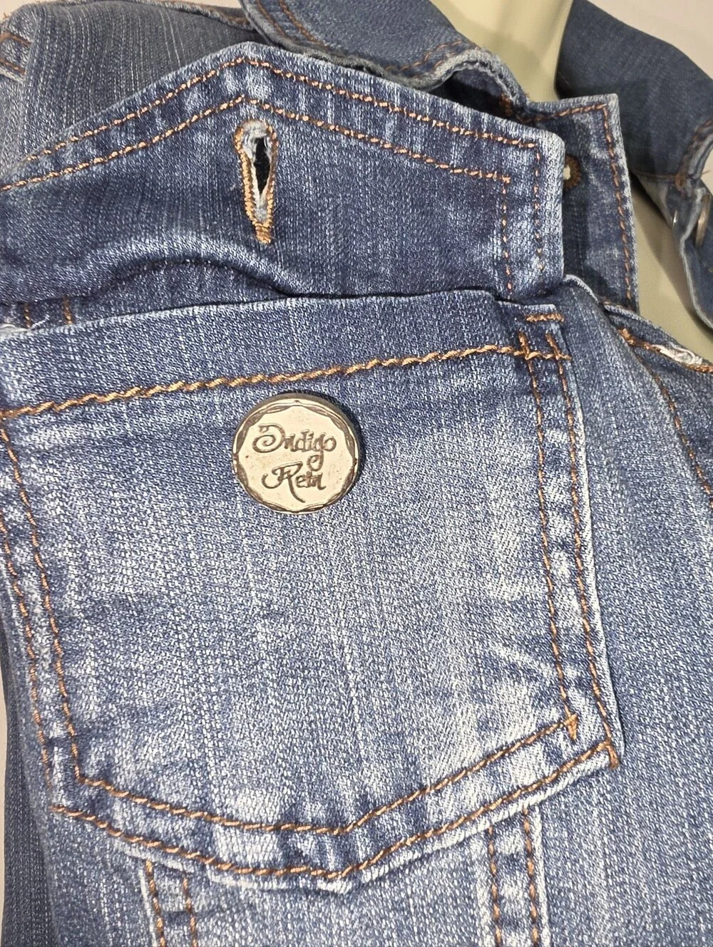 Indigo Rein Jacket Classic Trucker Cotton Blend Jean Youth Blue Size XL